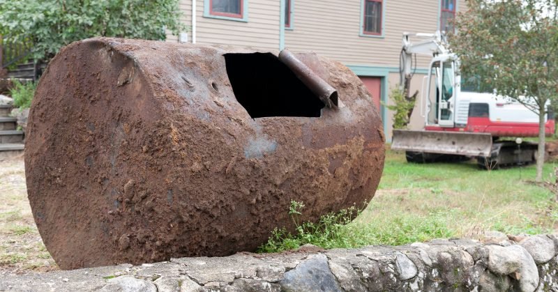 oil tank removal project in Richmond