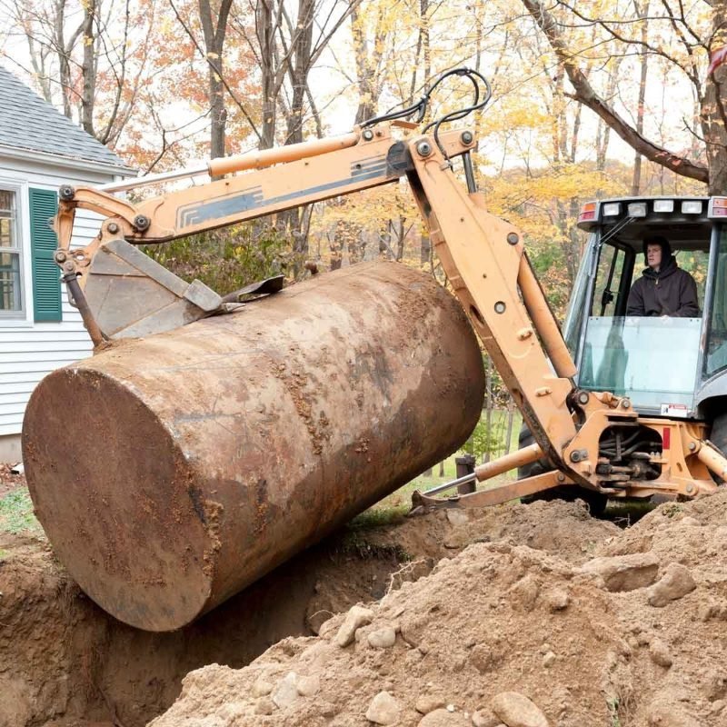 oil tank removal project in Richmond