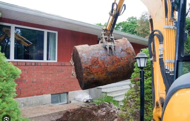 oil tank removal project in Richmond
